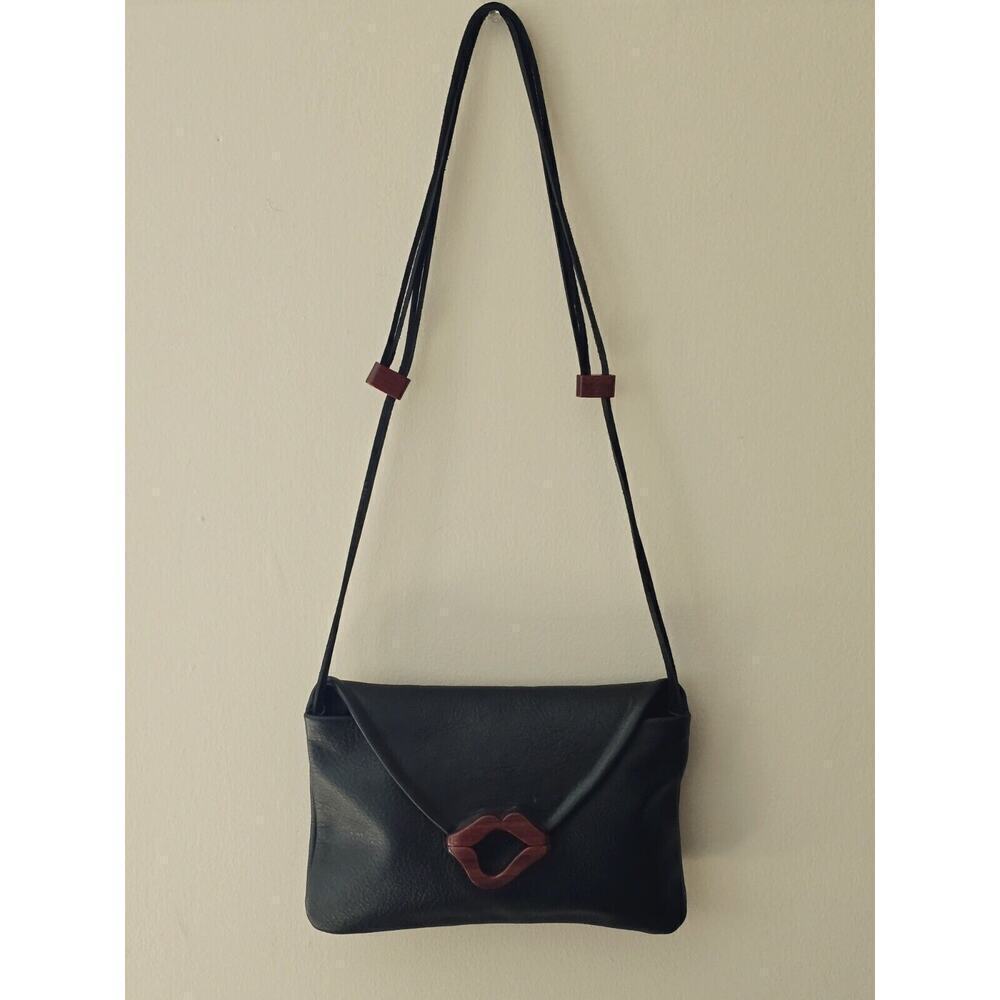 Hand Carved Medium Lip Bag by artist Kimberly Chalos ONE OF A KIND